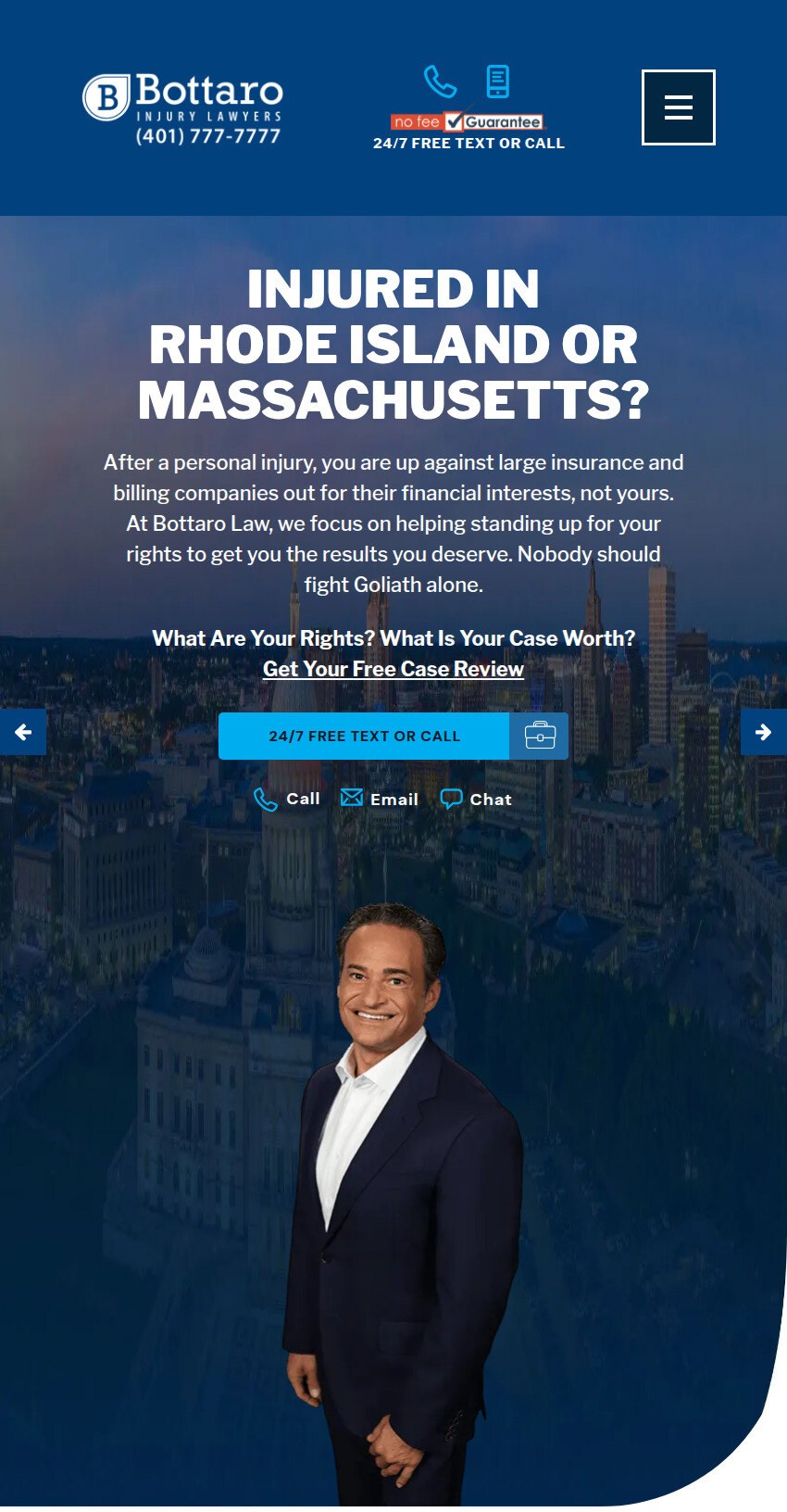 Screenshot of the The Bottaro Law Firm, LLC website