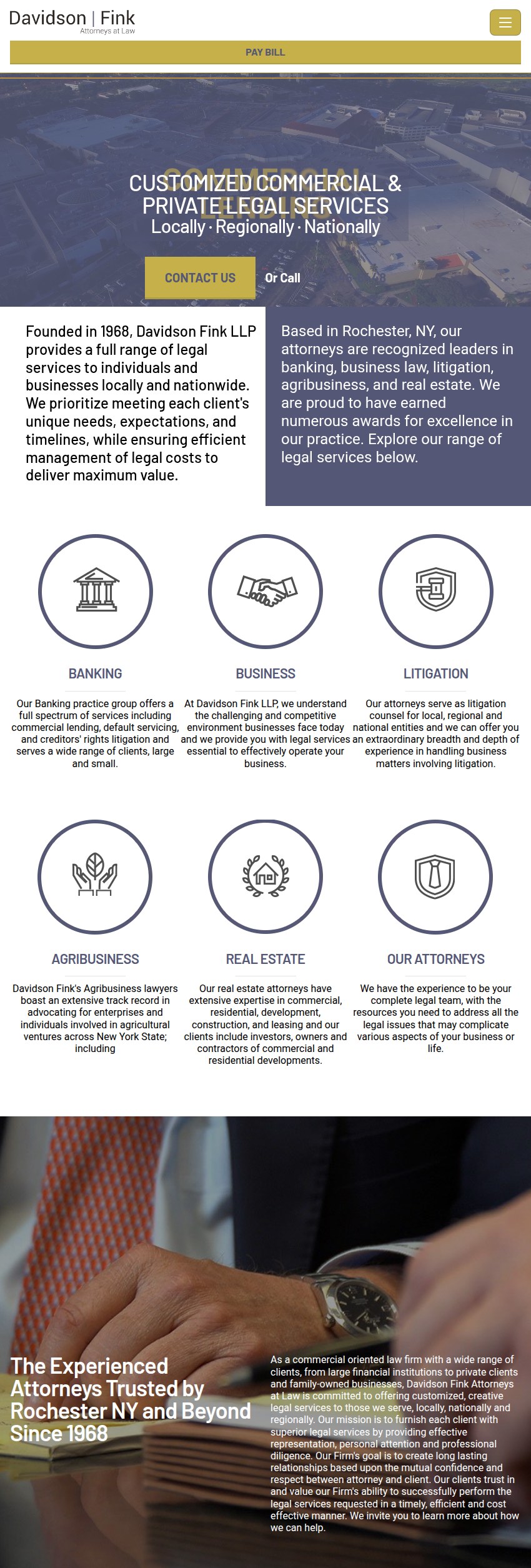 Screenshot of the Davidson Fink LLP website
