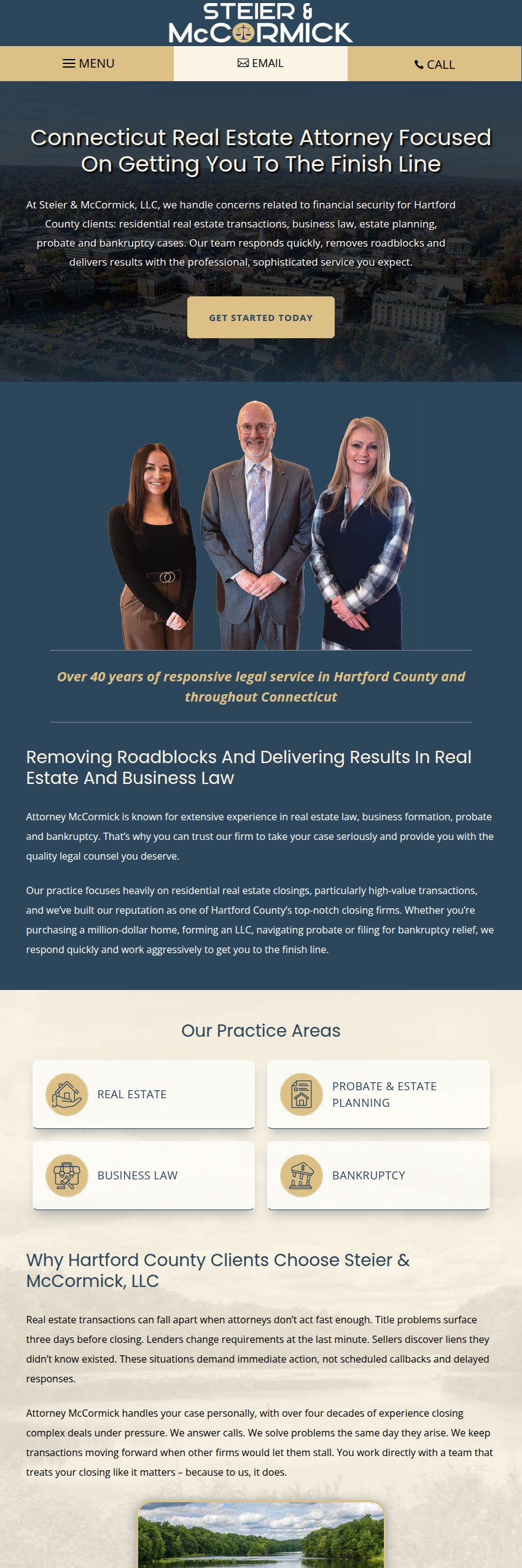 Screenshot of the Steier & McCormick, LLC website