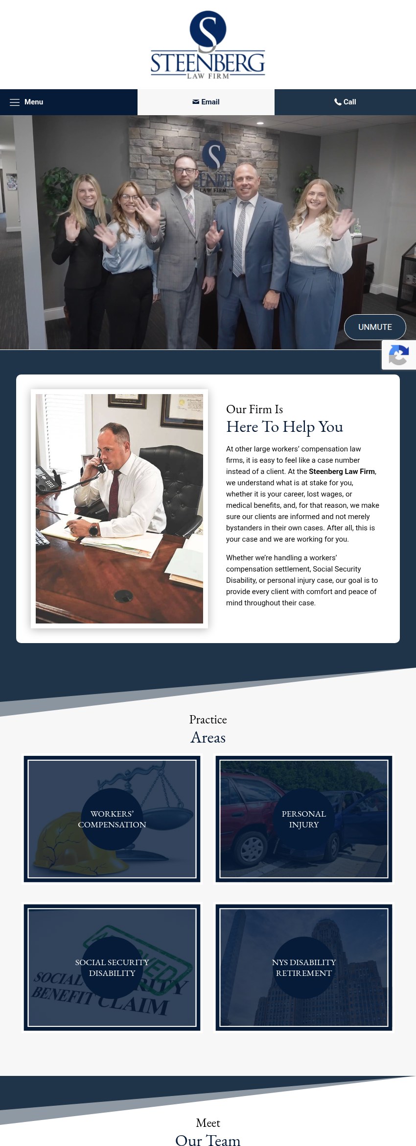 Screenshot of the Steenberg Law Firm website