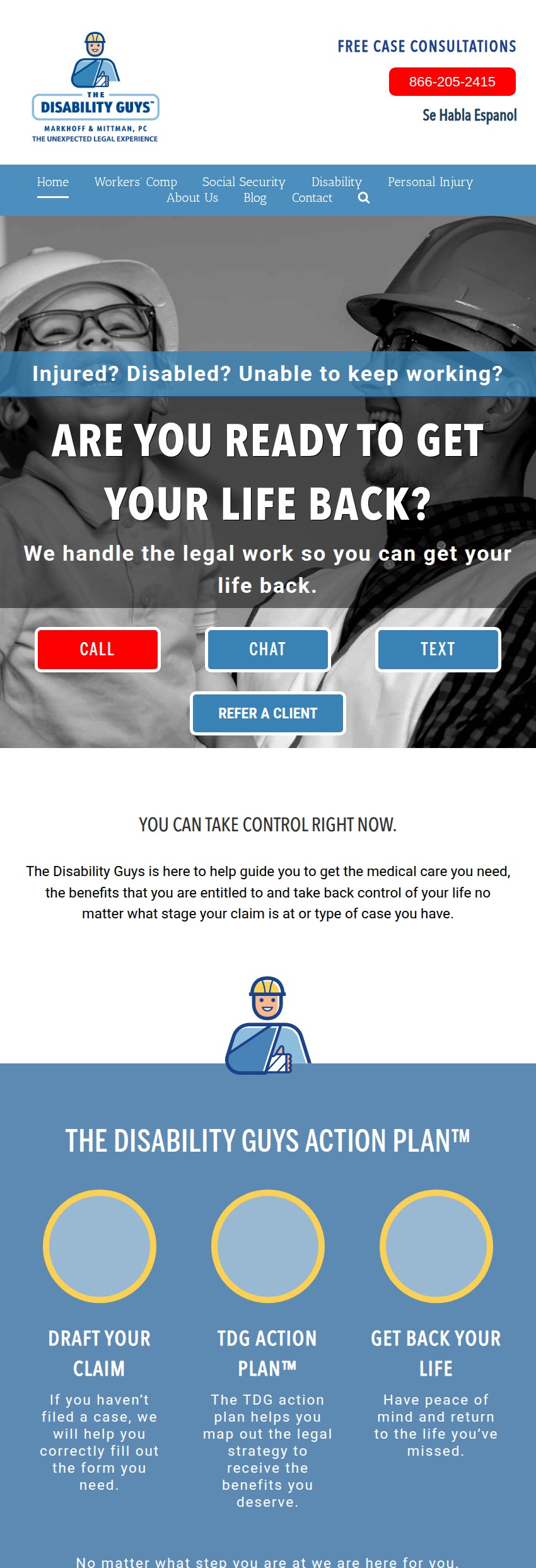 Screenshot of the Markhoff & Mittman, P.C. website