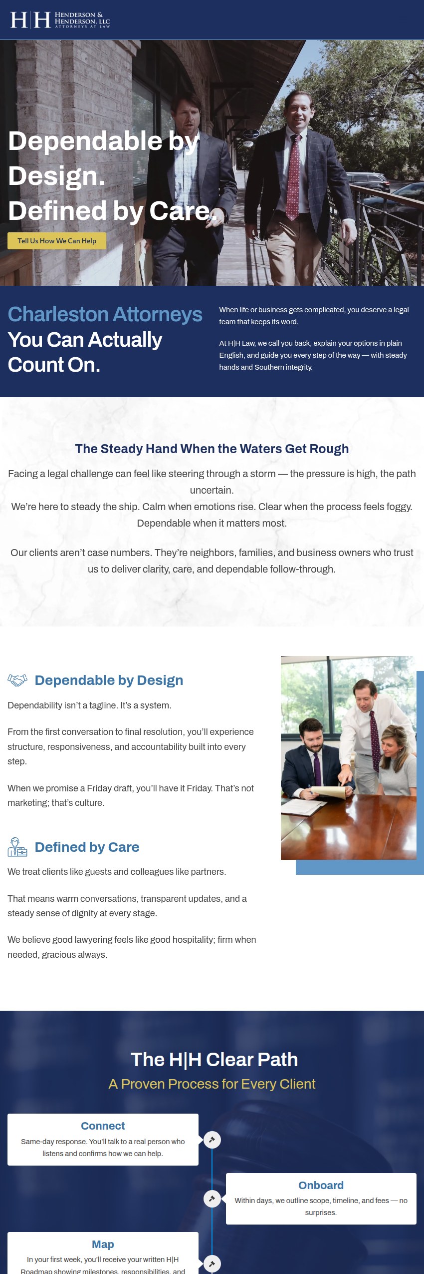 Screenshot of the Henderson & Henderson, LLC website