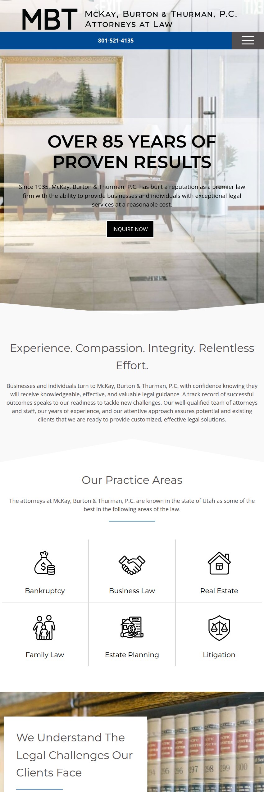 Screenshot of the McKay, Burton & Thurman, P.C. website