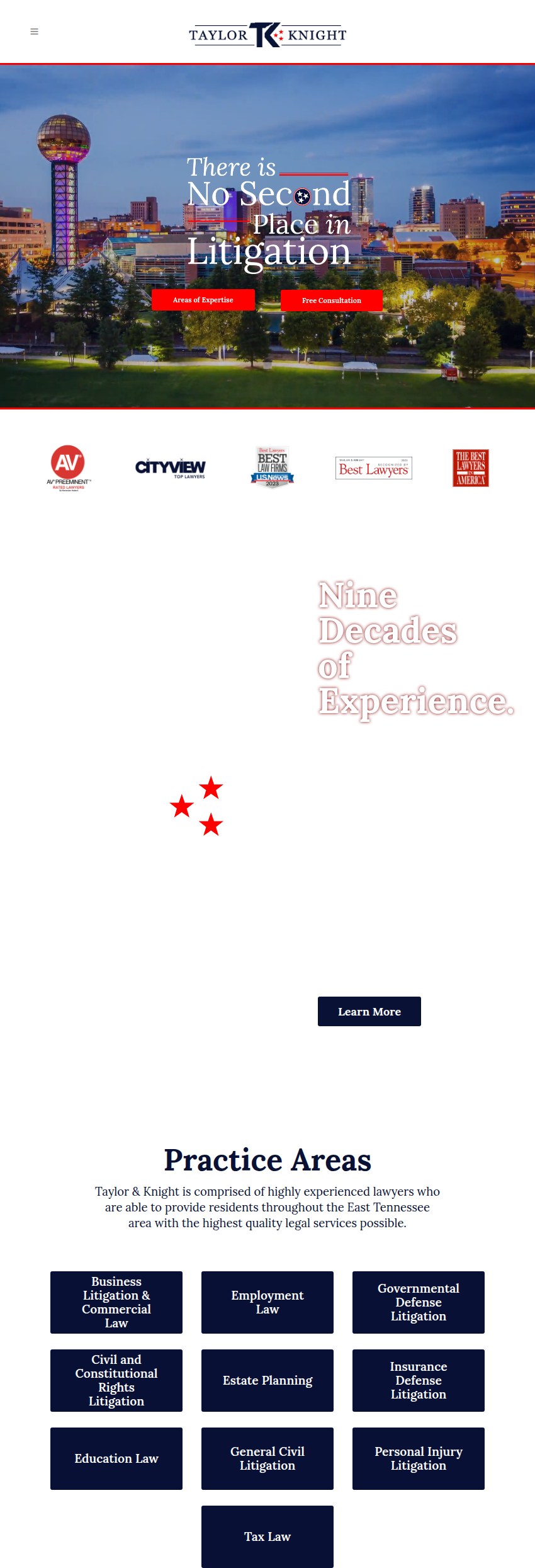 Screenshot of the Taylor & Knight, GP website