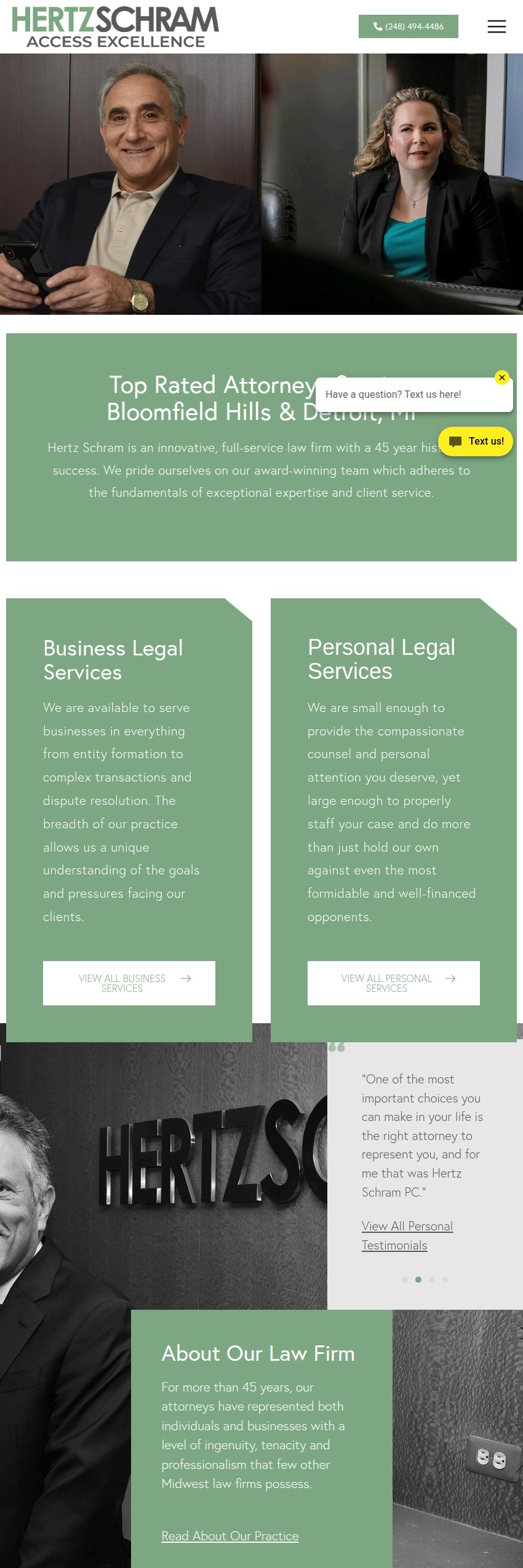 Screenshot of the Hertz Schram PC website
