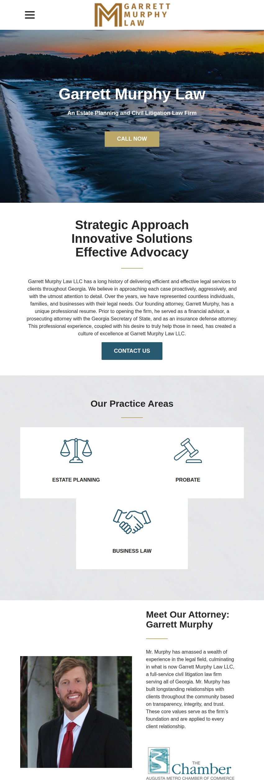 Screenshot of the Garrett Murphy Law LLC website