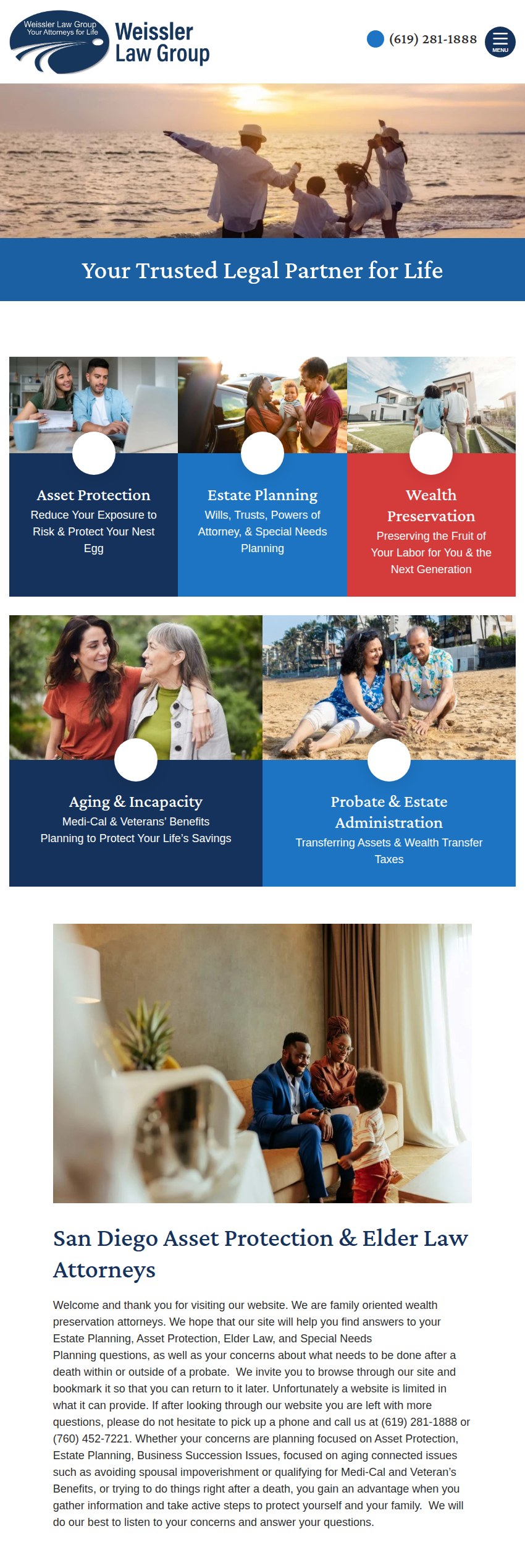 Screenshot of the Weissler Law Group website