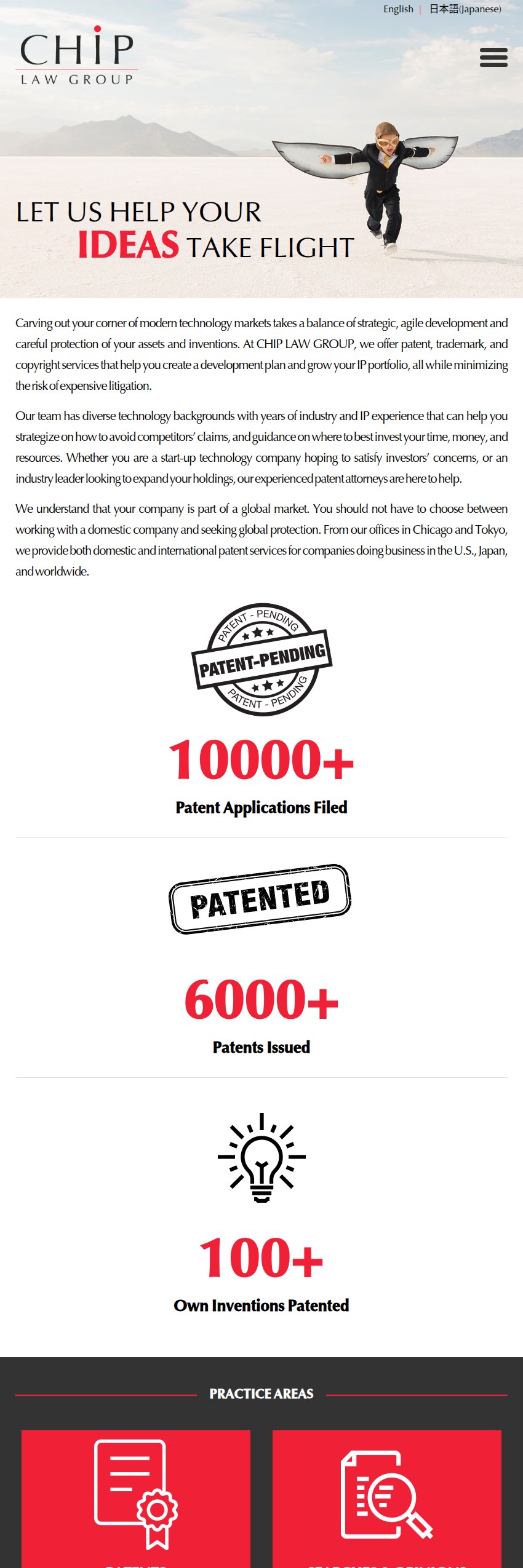 Screenshot of the CHIP LAW GROUP website