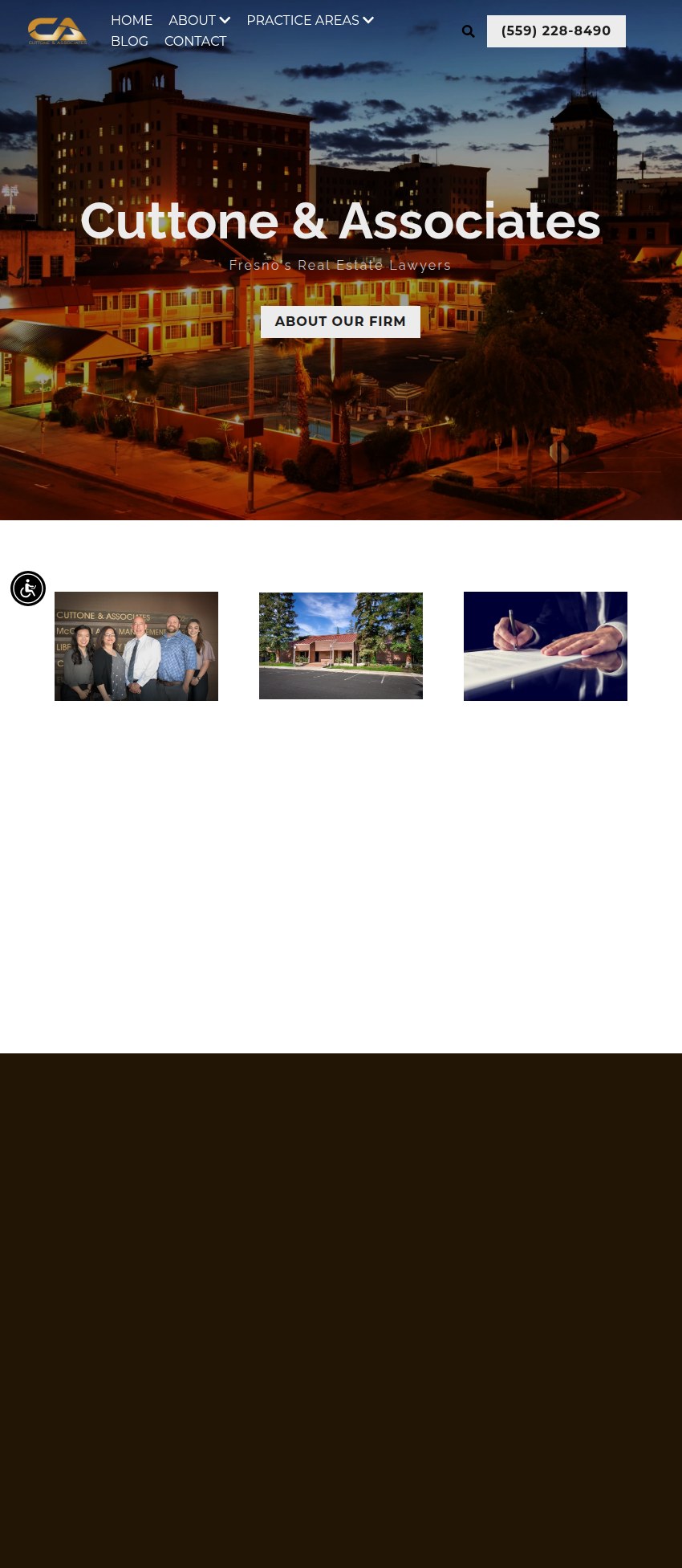 Screenshot of the Cuttone & Associates website