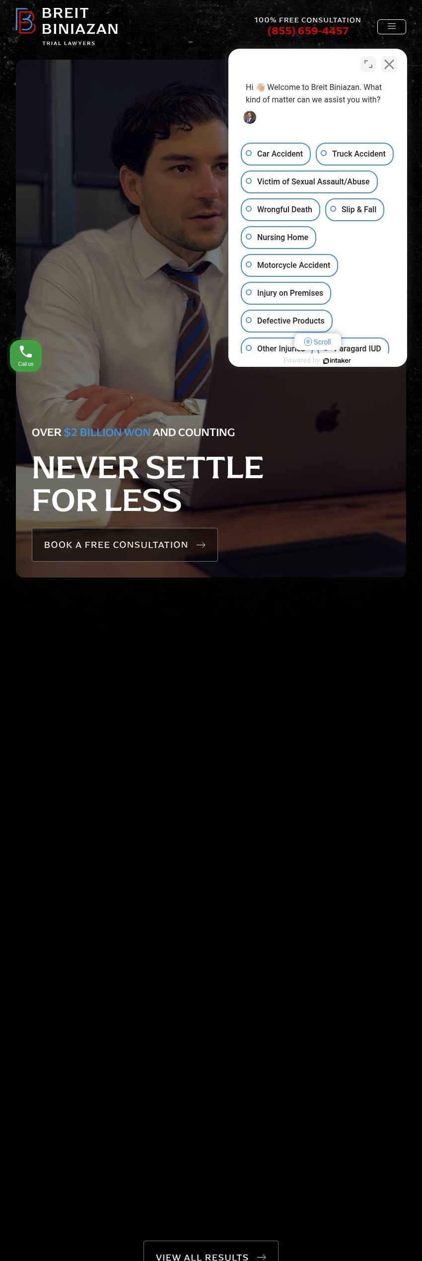 Screenshot of the Breit Biniazan website