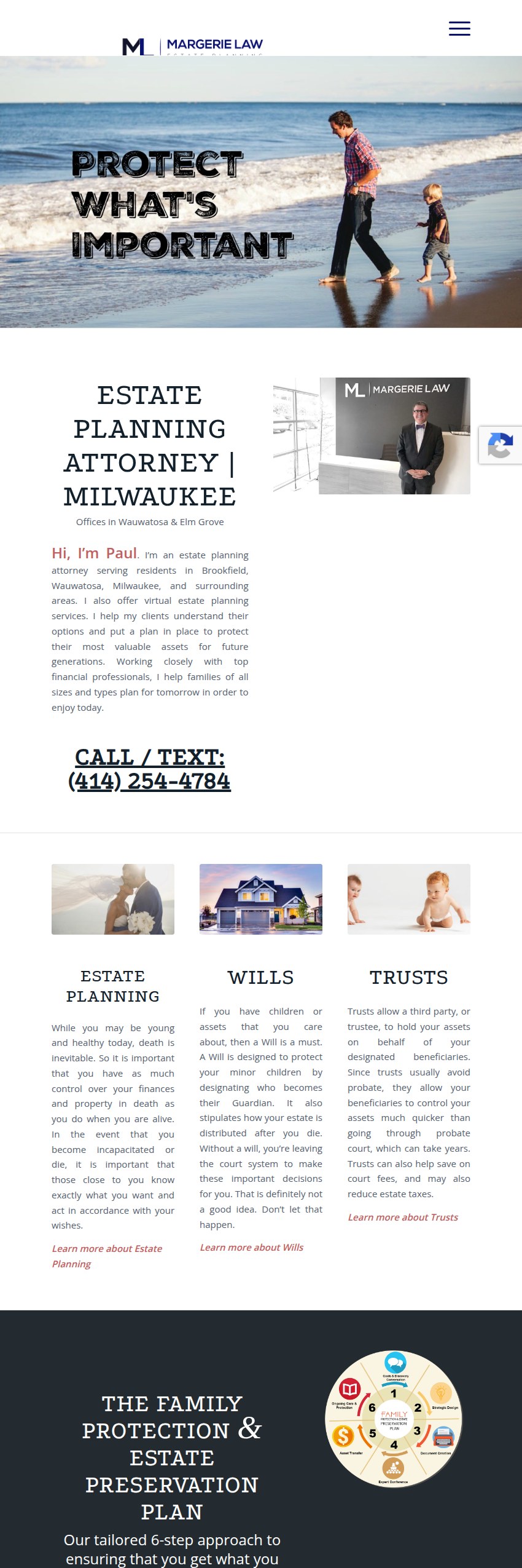 Screenshot of the Margerie Law LLC website