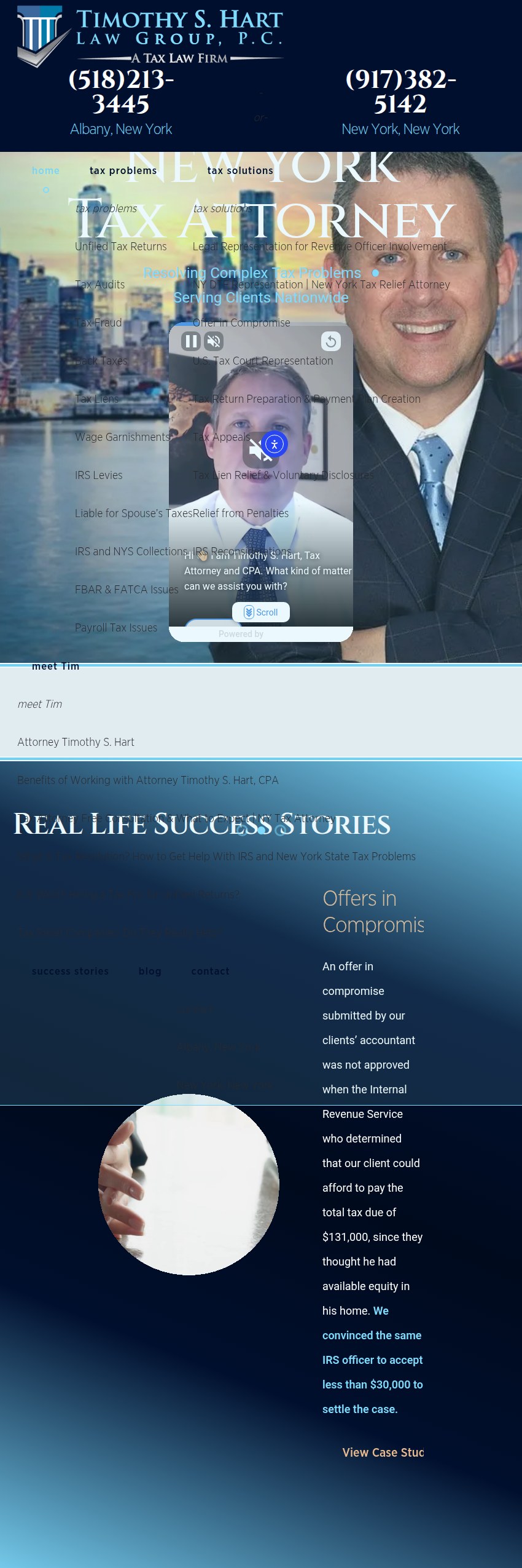 Screenshot of the Timothy S. Hart Law Group, P.C. website