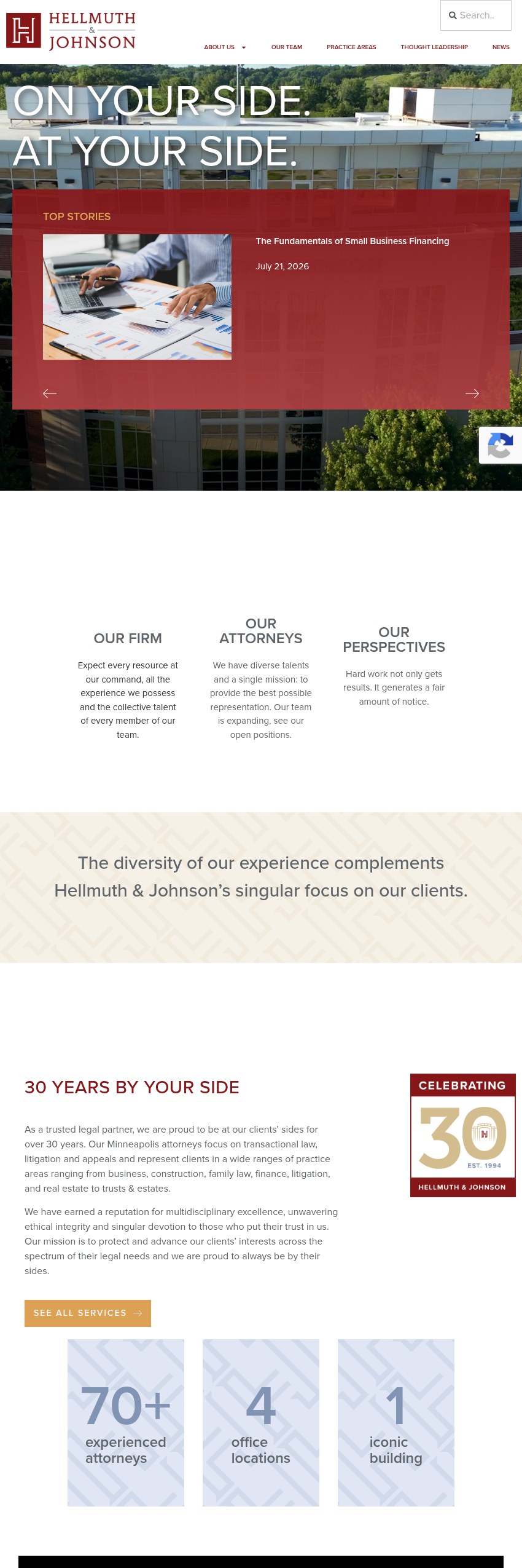 Screenshot of the Hellmuth & Johnson PLLC website