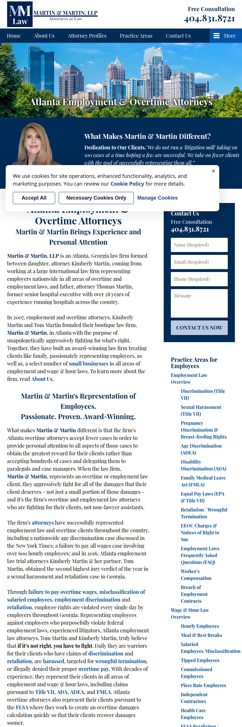 Screenshot of the Martin & Martin, LLP website