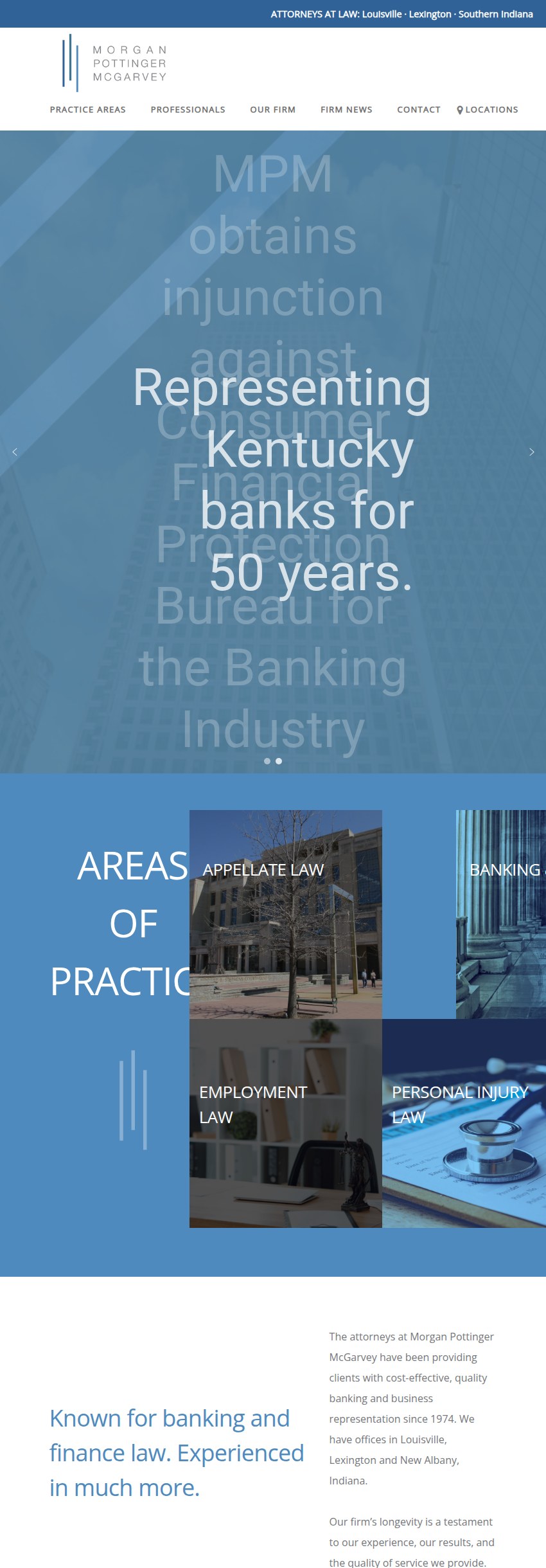 Screenshot of the Morgan Pottinger McGarvey website