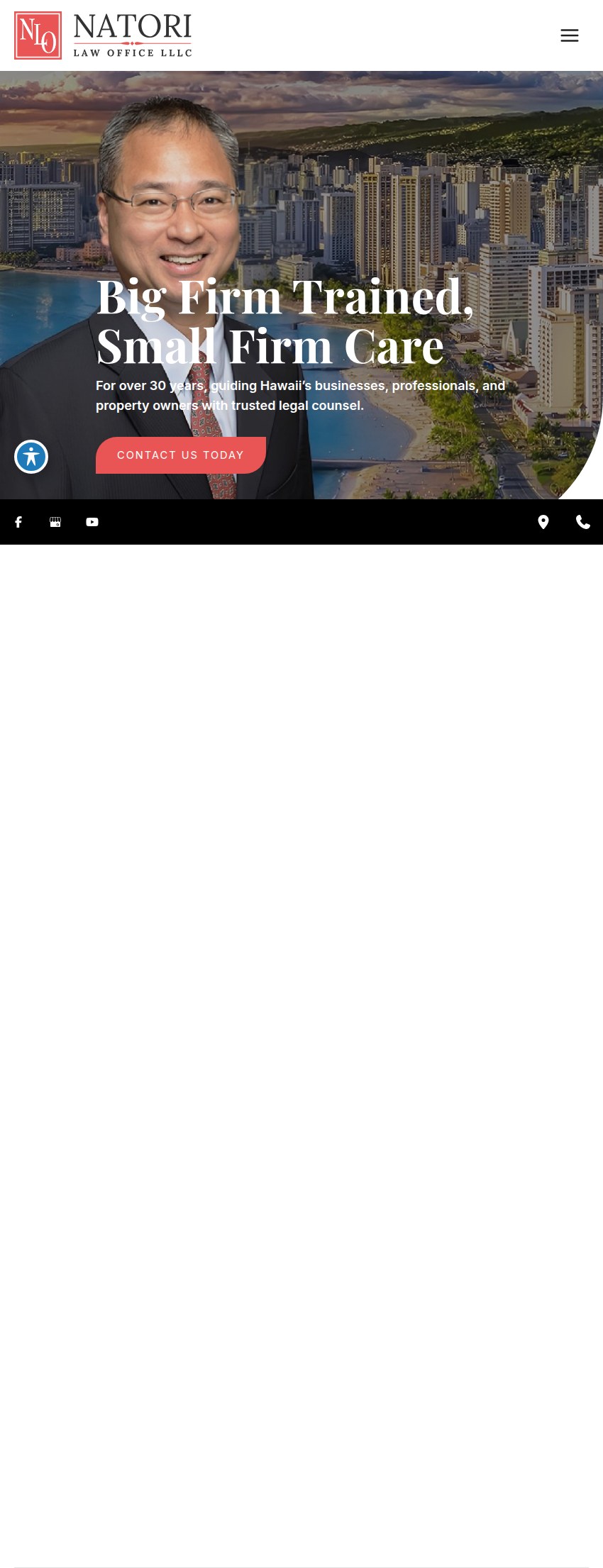 Screenshot of the Natori Law Office LLLC website