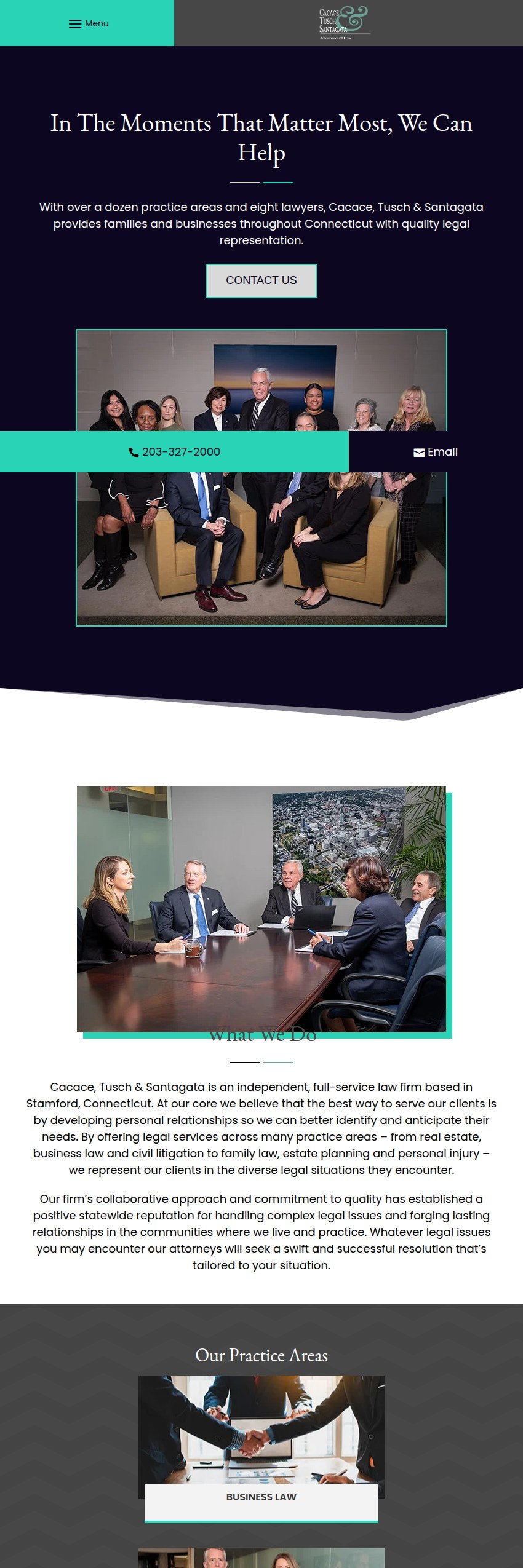 Screenshot of the Cacace, Tusch & Santagata website