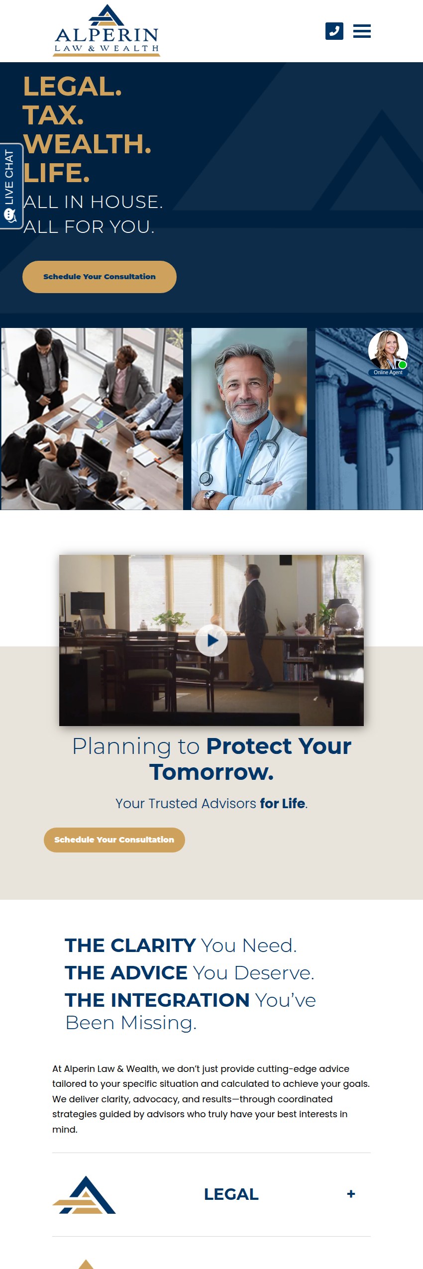 Screenshot of the Alperin Law PLLC website