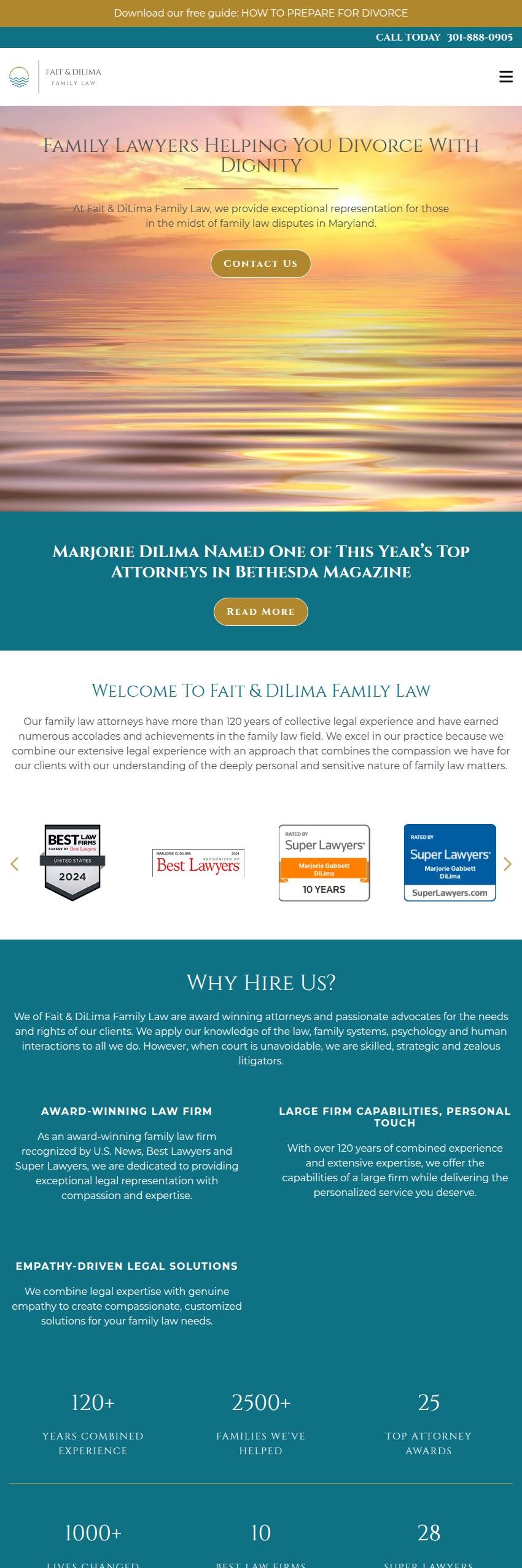 Screenshot of the Fait & DiLima, LLC website