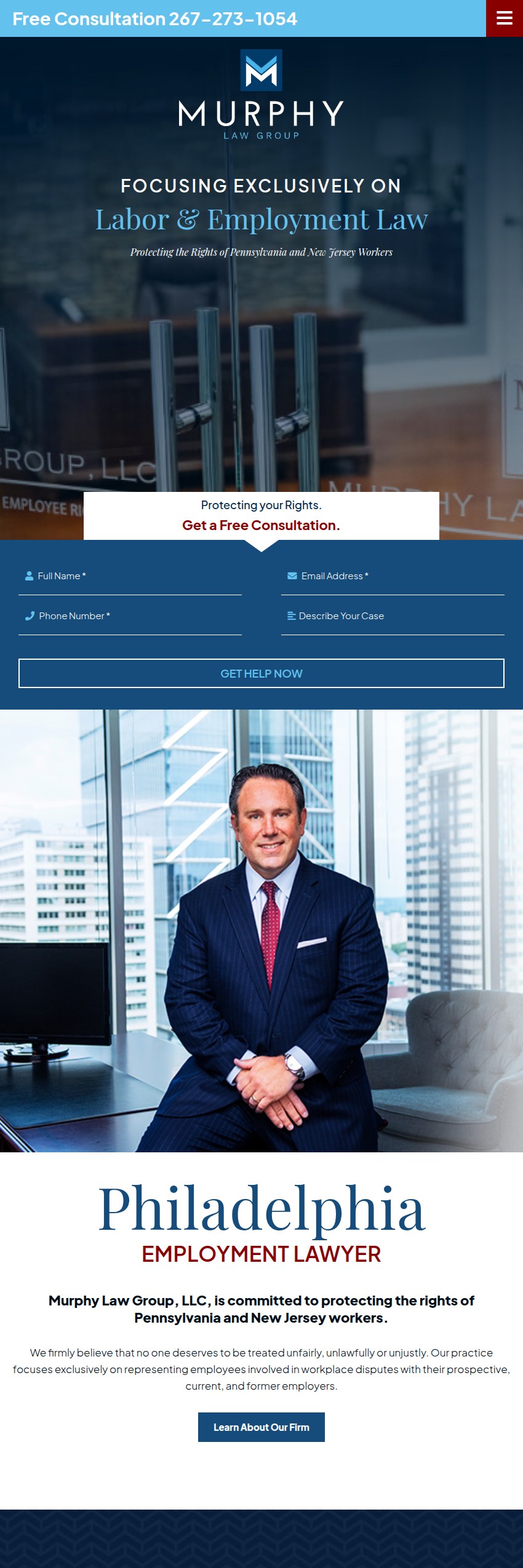 Screenshot of the Murphy Law Group, LLC website