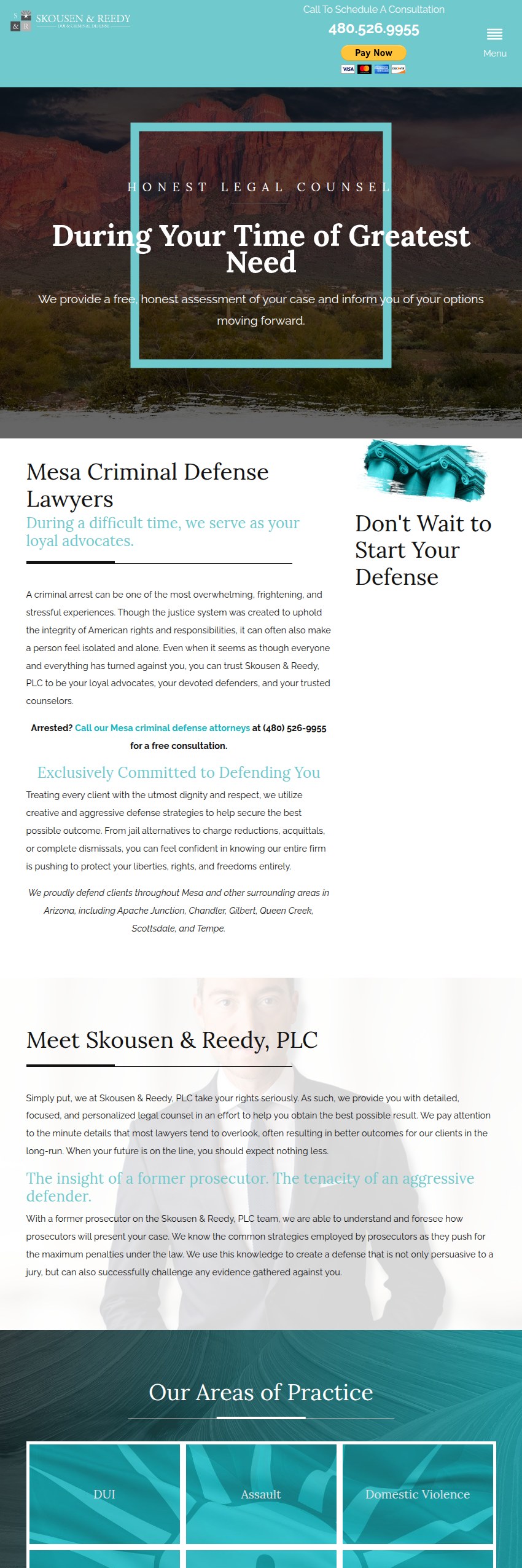 Screenshot of the Skousen & Reedy, PLC website