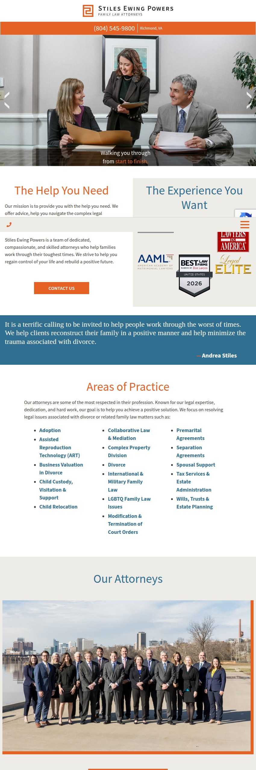 Screenshot of the Stiles Ewing Powers PC website
