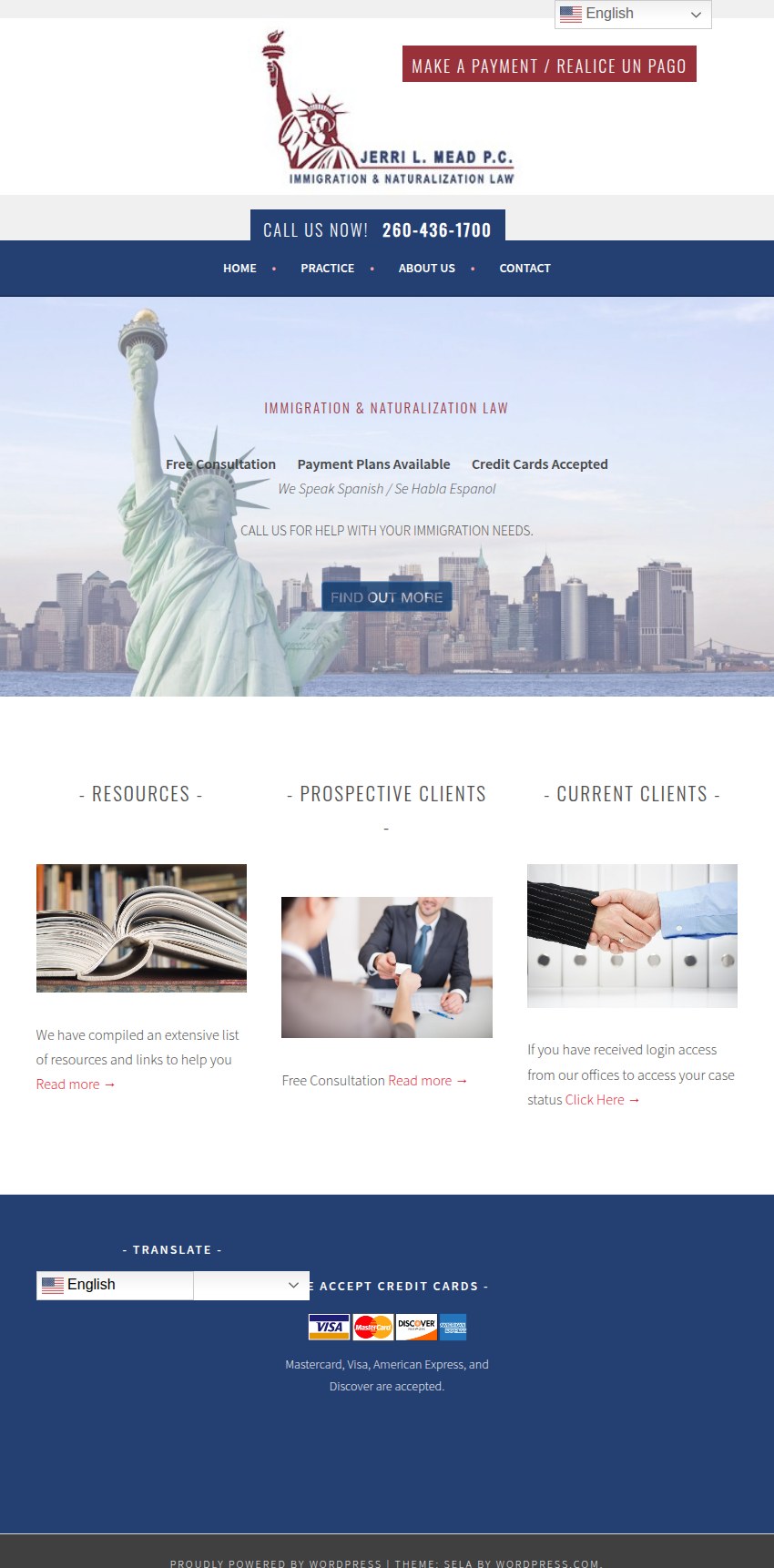 Screenshot of the Jerri L Mead P.C. website