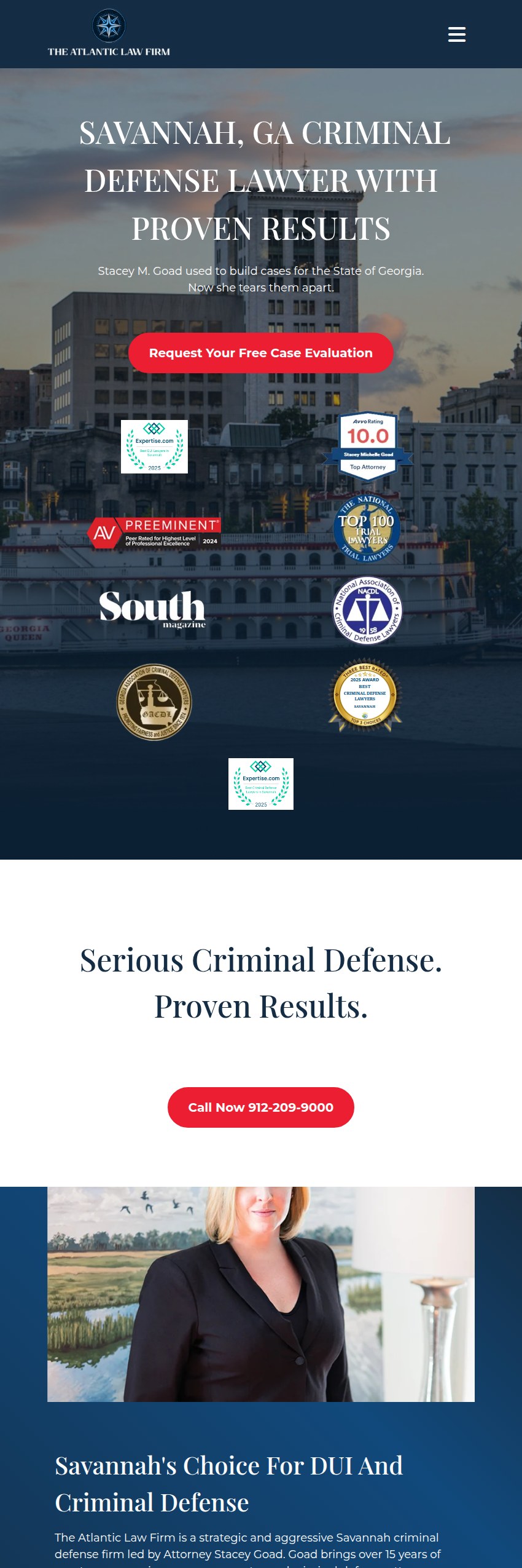 Screenshot of the The Atlantic Law Firm website