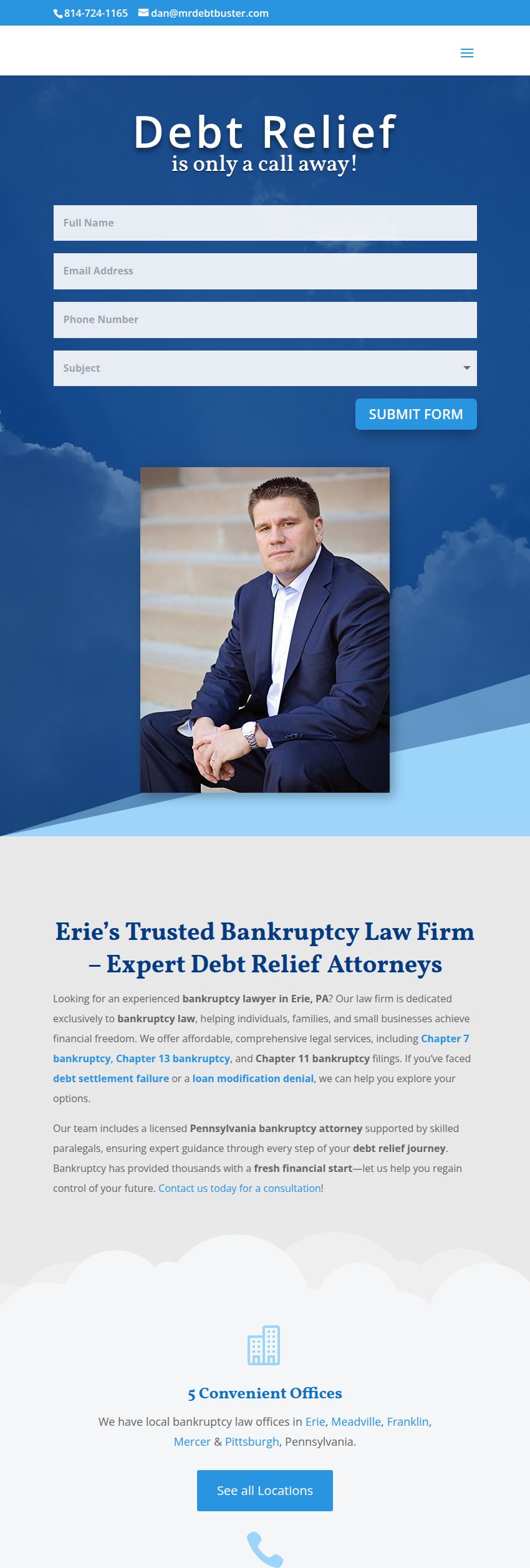 Screenshot of the Foster Law Offices, LLC website