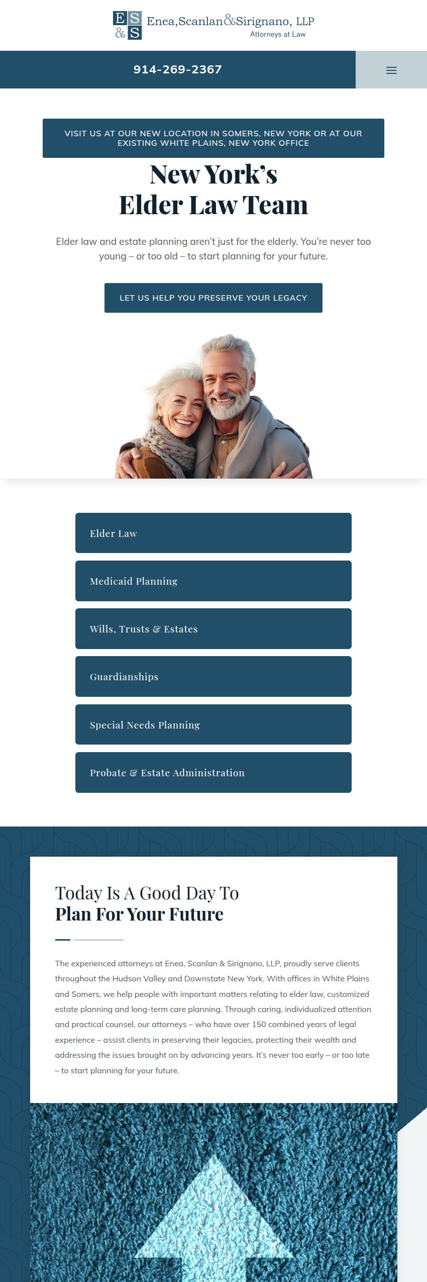 Screenshot of the Enea, Scanlan & Sirignano, LLP website