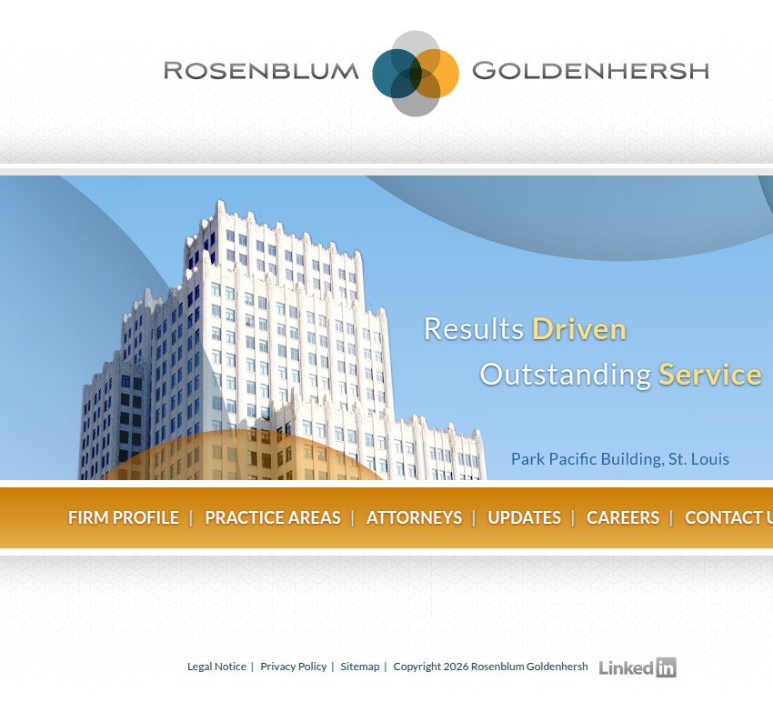 Screenshot of the Rosenblum Goldenhersh, P.C. website