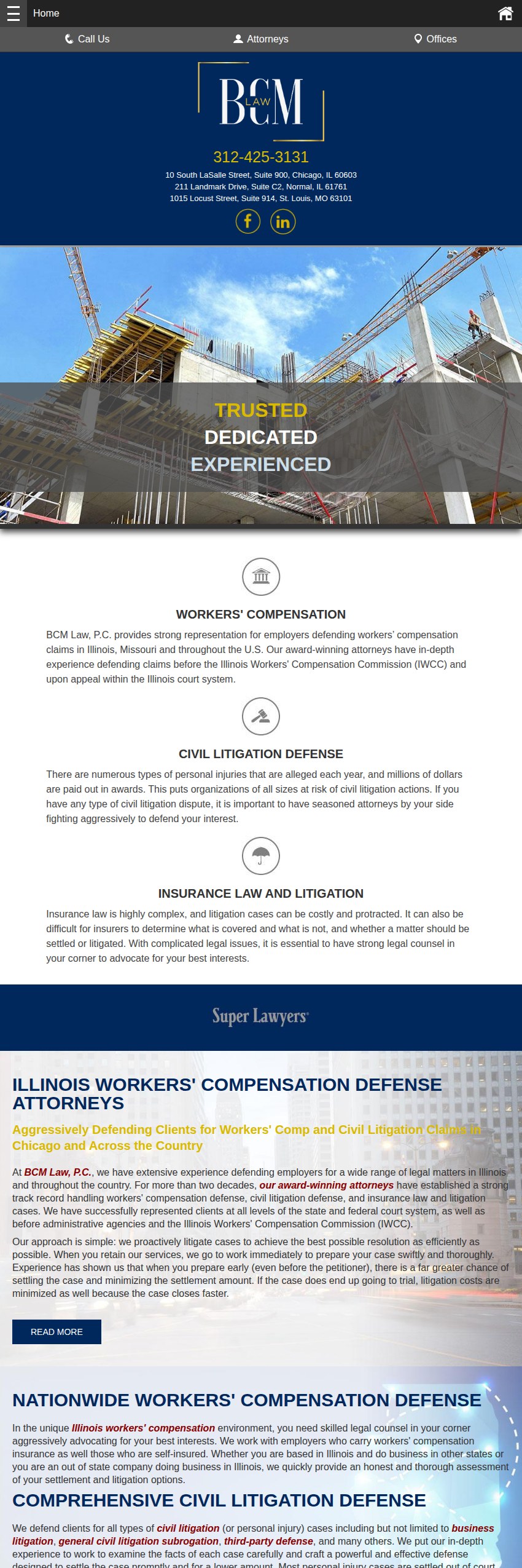 Screenshot of the BCM Law, P.C. website