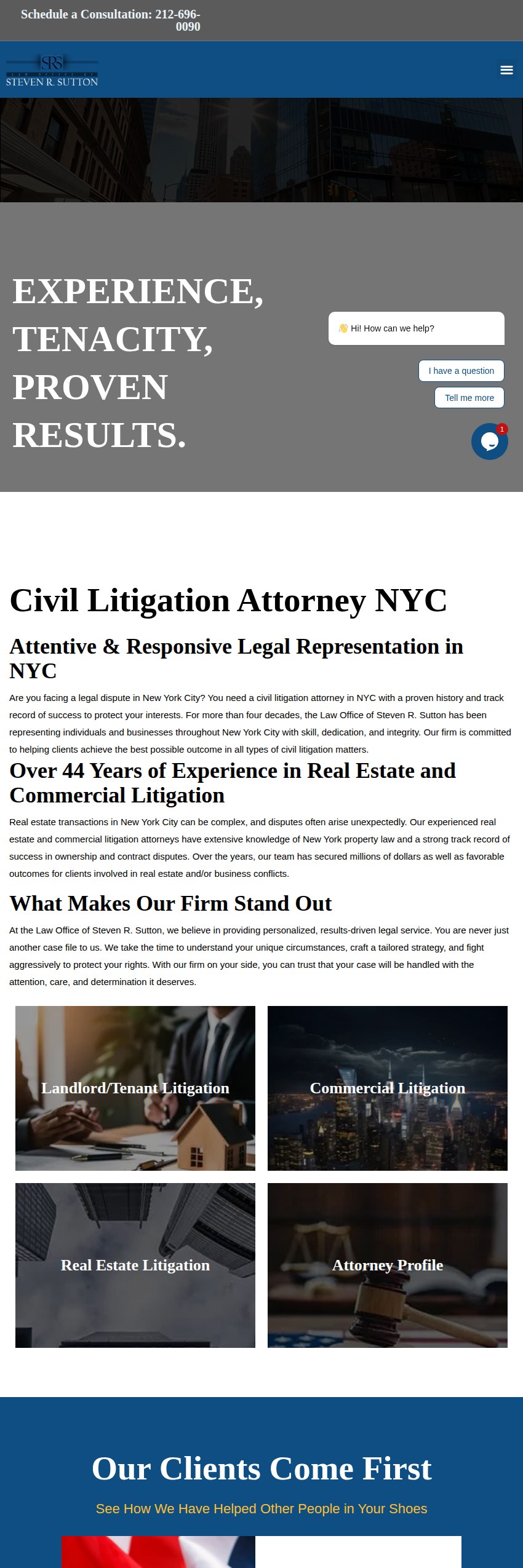 Screenshot of the Law Office of Steven R. Sutton website