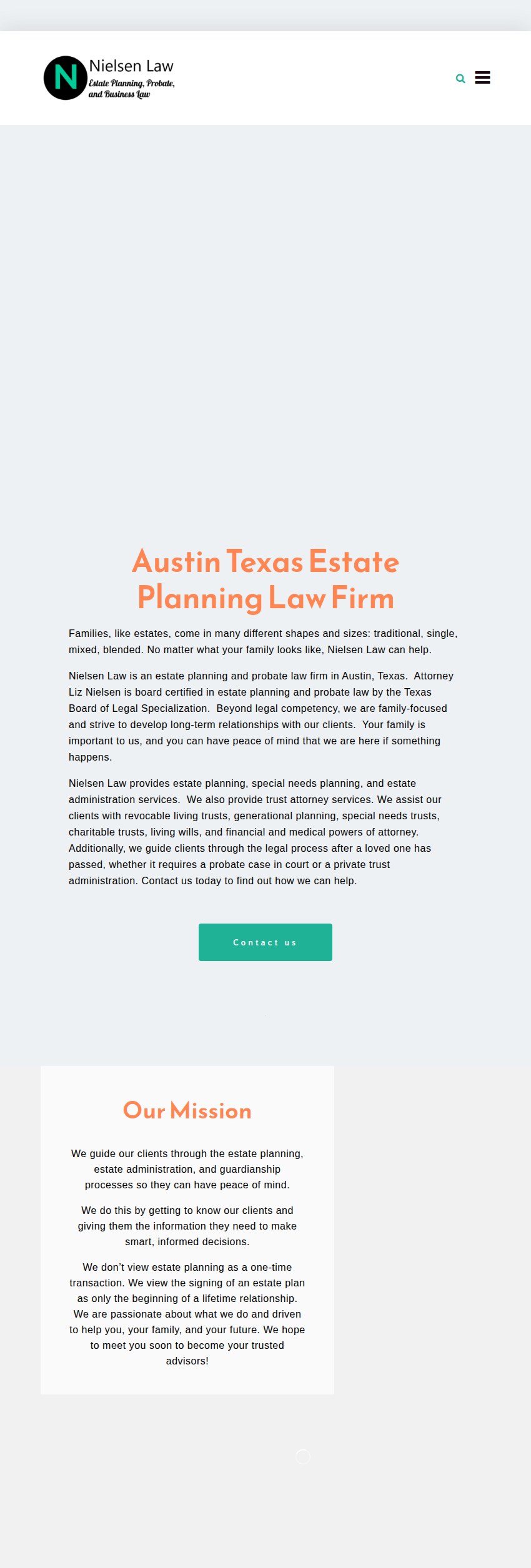 Screenshot of the Nielsen Law PLLC website
