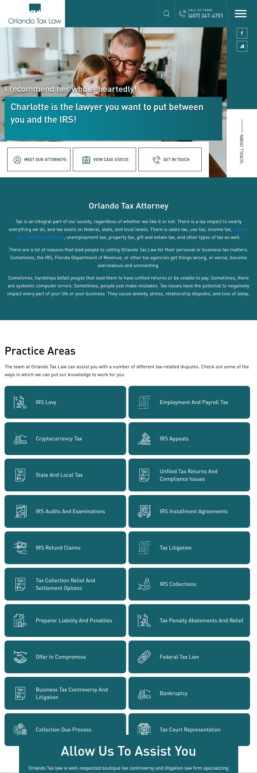 Screenshot of the Erdmann Law, PLLC website