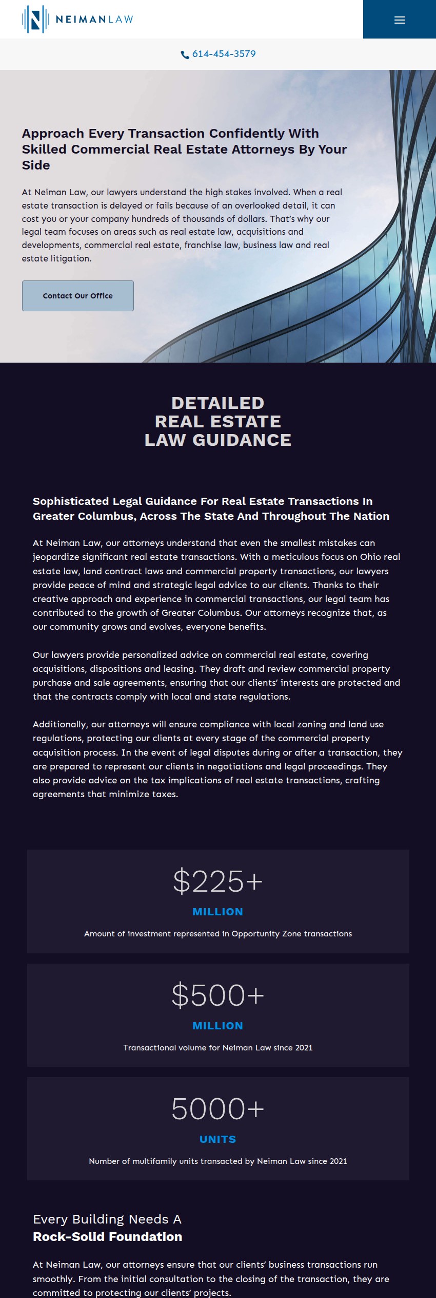 Screenshot of the Neiman Law LLC website