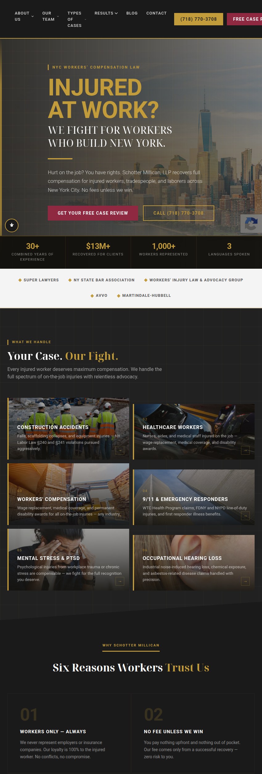 Screenshot of the Schotter Millican, LLP website