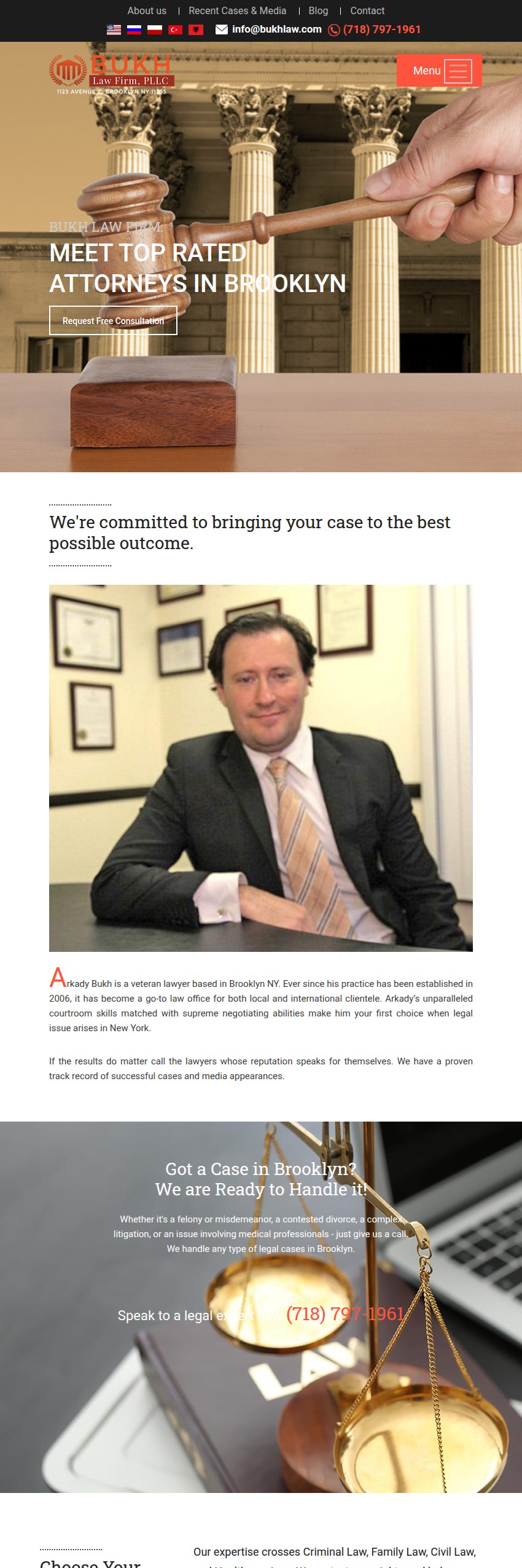 Screenshot of the Bukh Law Firm, PLLC website