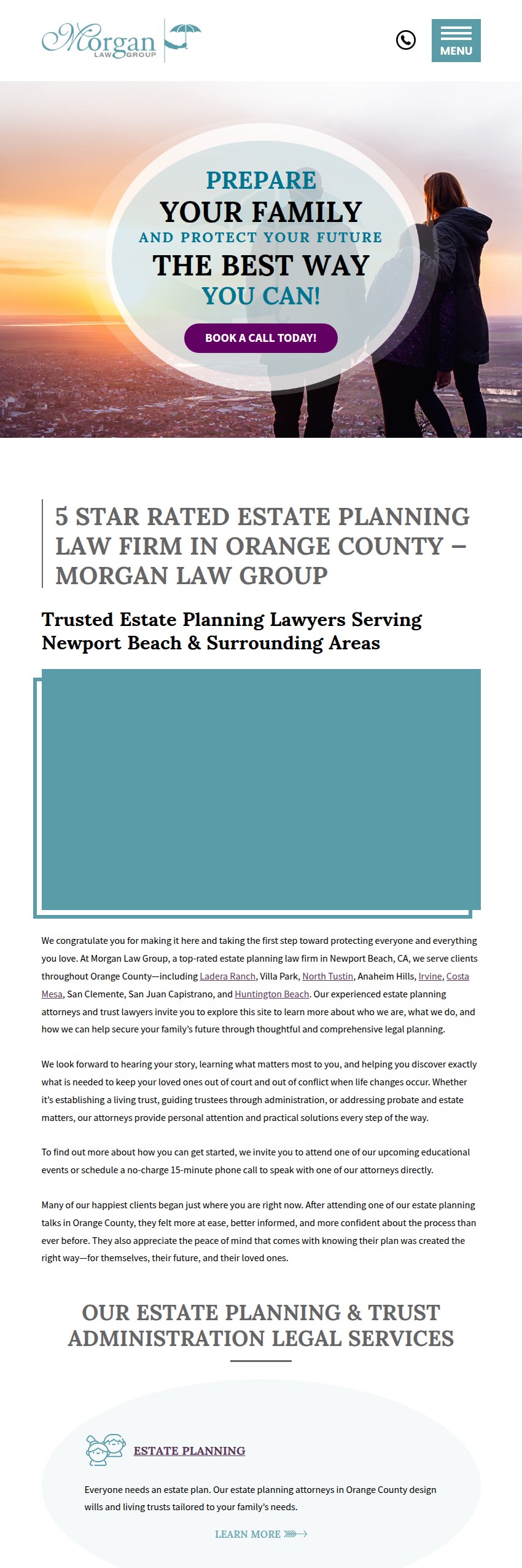 Screenshot of the Morgan Law Group website