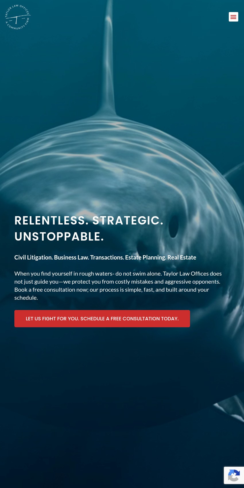 Screenshot of the Taylor Law Offices, PLLC website